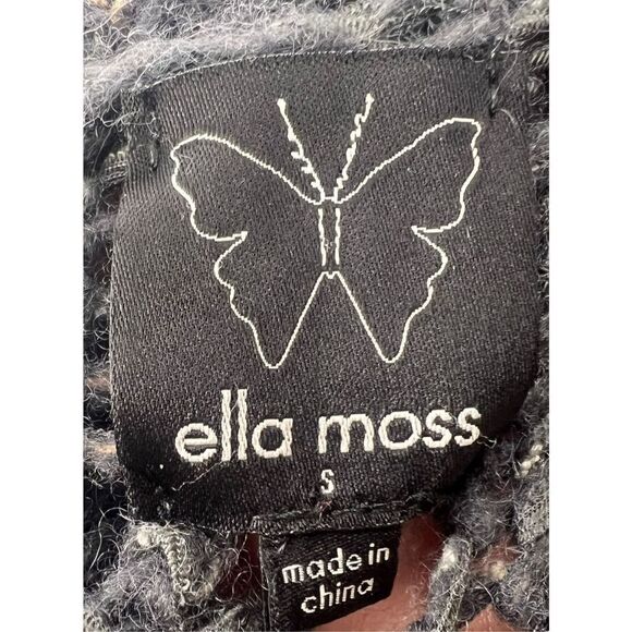 Ella Moss Grey Wool Blend Open Faced Cardigan Sweater Size Small - Picture 4 of 5